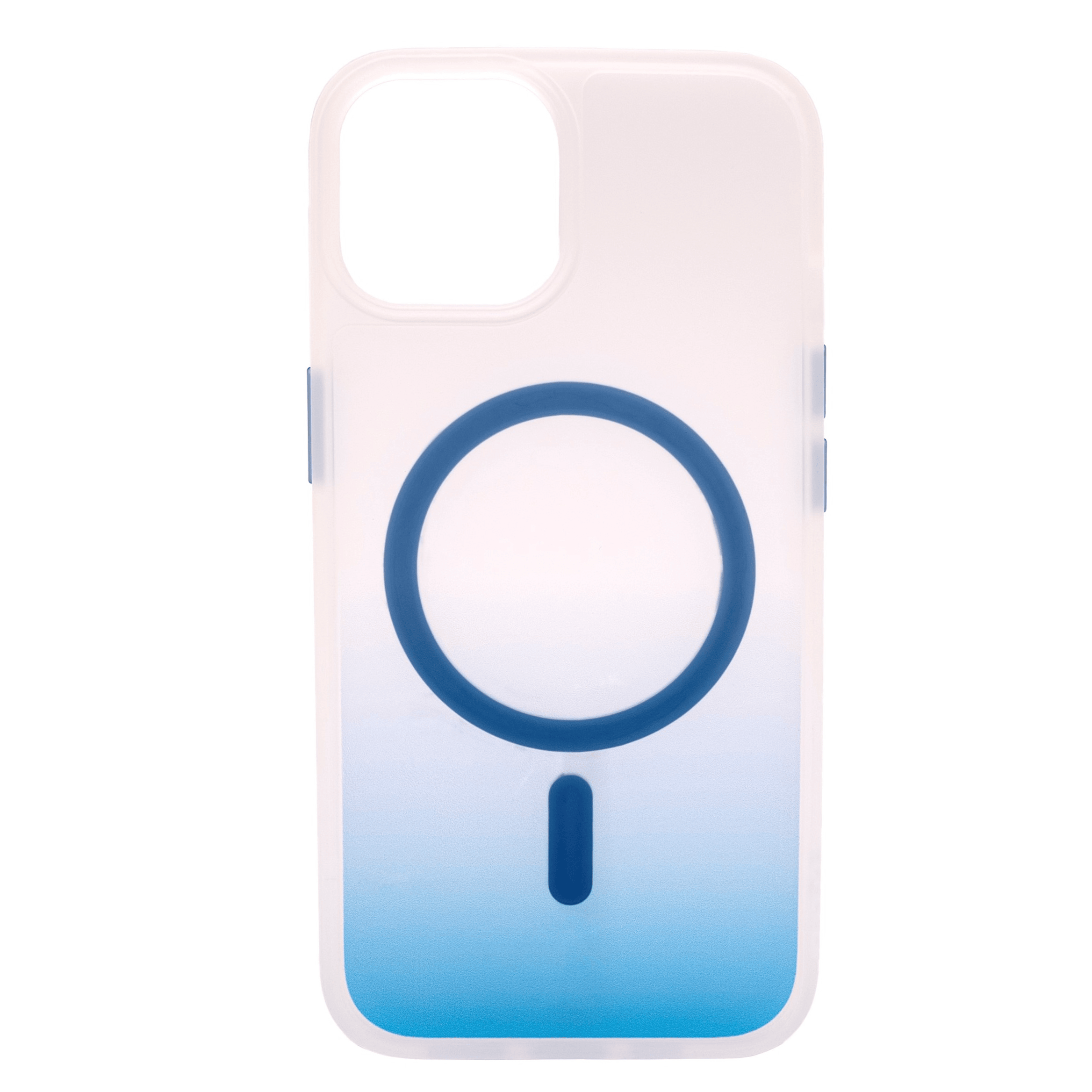 Чехол матовый градиент с MagSafe  для iPhone 14 Plus Синий