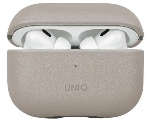 Кожаный чехол для AirPods Pro 2 Uniq Lyden DS - Ivory/Lichen Green 250_100_623761