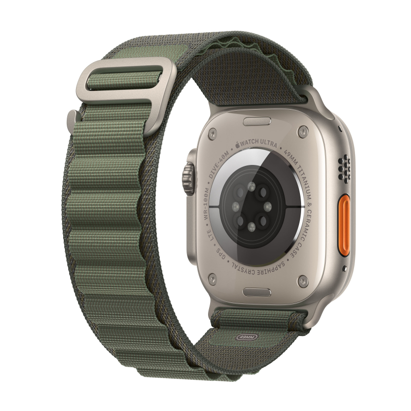 Часы Apple watch Ultra 49mm Titanium Case GPS+Cellular Alpine Loop Green M