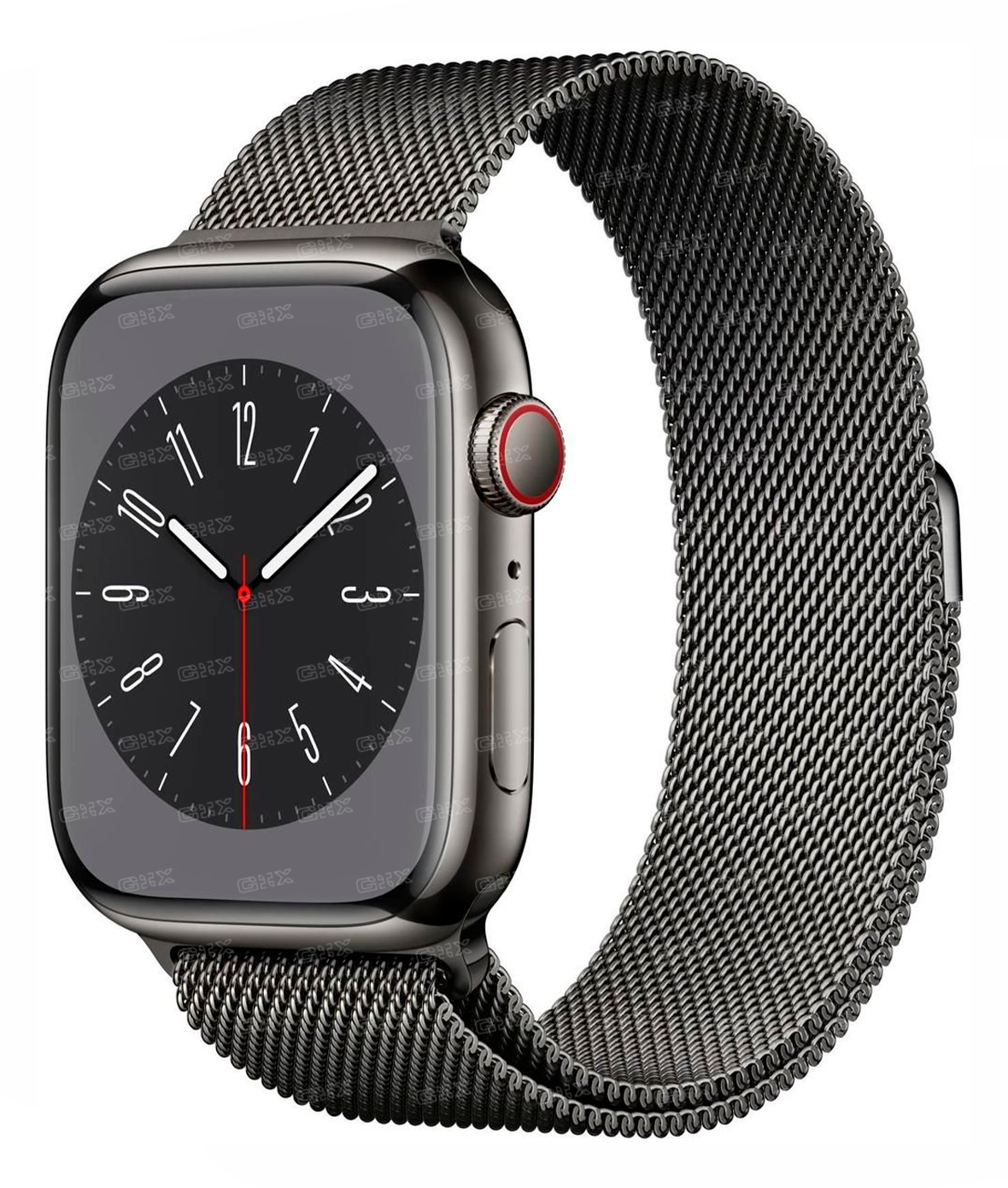 Часы Apple Watch Series 8 41mm Stainless Steel Case GPS+Cellular Milanese Loop Graphite