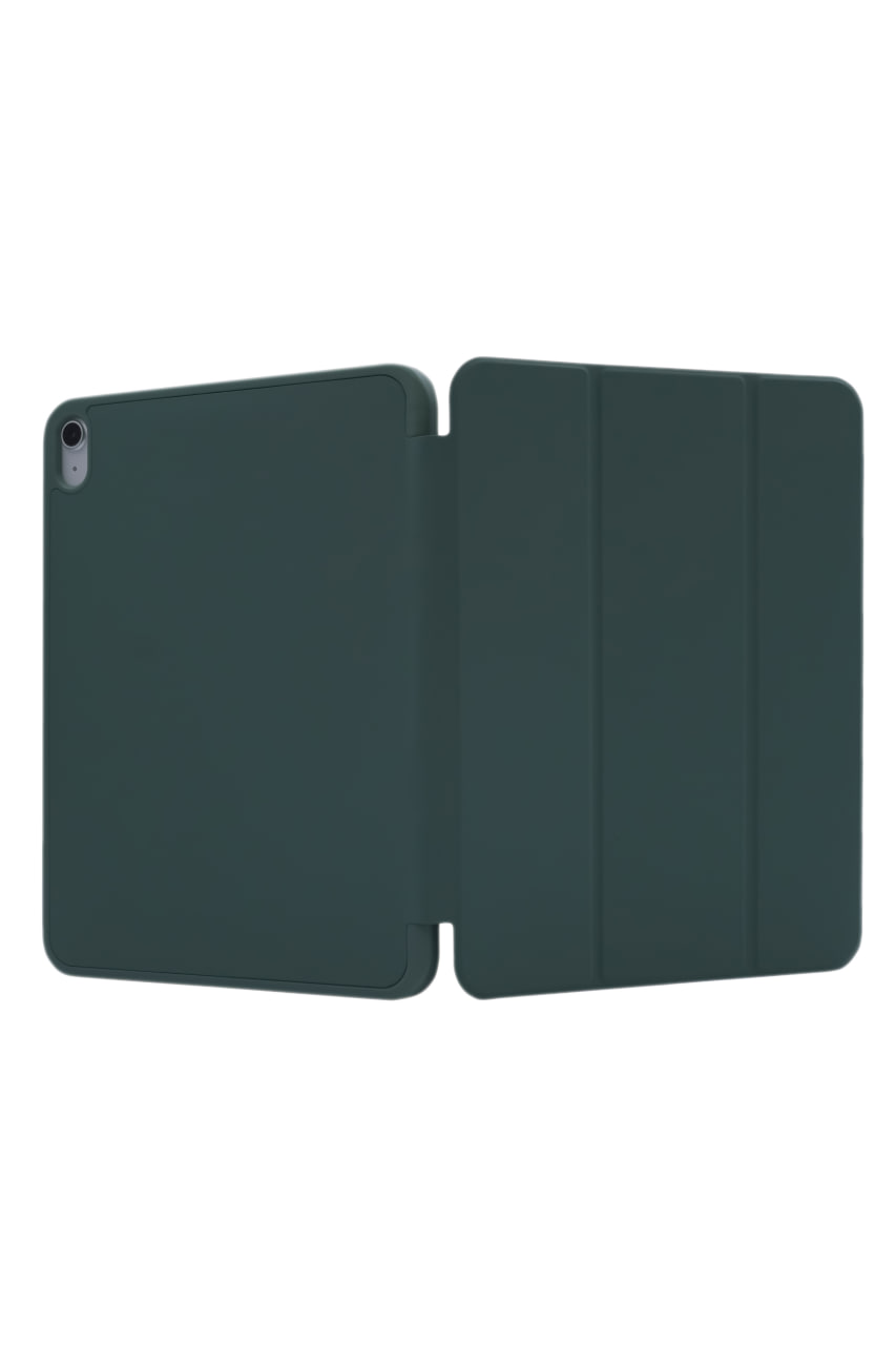 Чехол-книжка для iPad Air 4/5 10.9 3 загиба силиконовый с рамкой Темно-зеленый