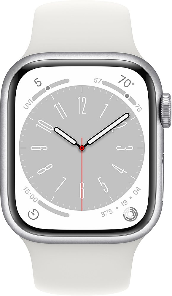 Часы Apple Watch Series 8 45mm Aluminum Case GPS Sport Band White M/L