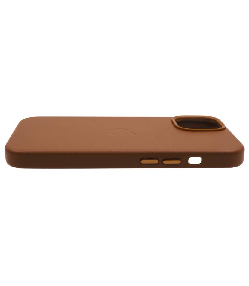 Чехол кожаный с MagSafe для iPhone 14 Plus Коричневый