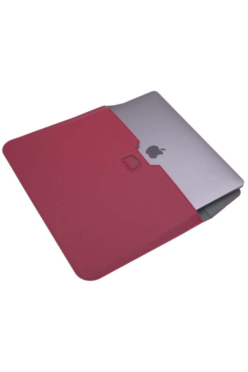 Кожаная сумка-чехол DDC Sleeve with Stand на MacBook 13/14.2 Бордовый