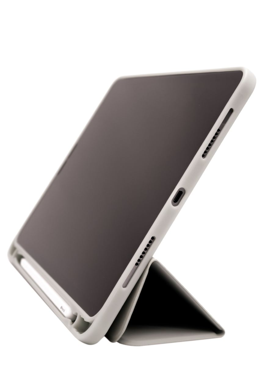 Чехол-книжка для iPad Pro 11 3 загиба силиконовый с рамкой Серый