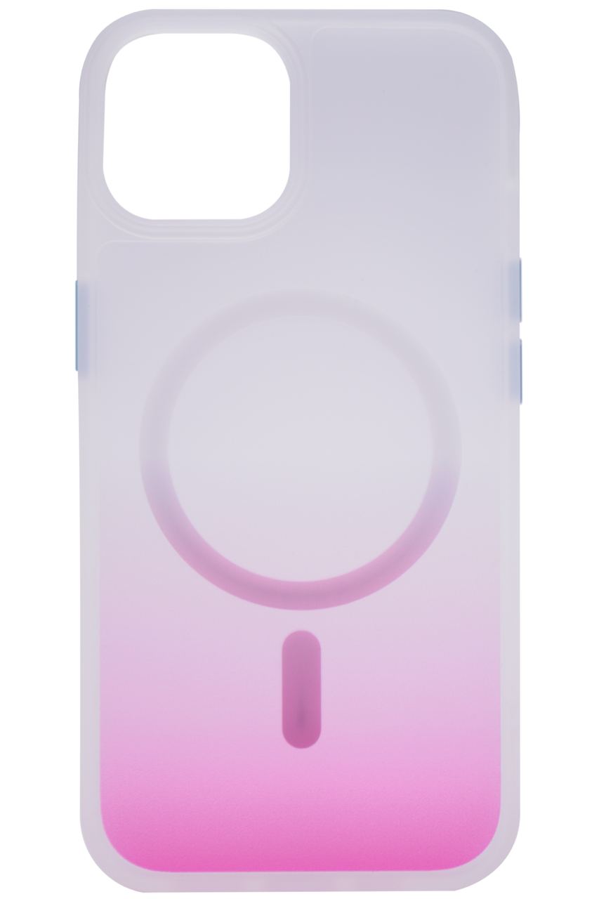 Чехол для iPhone 14 Plus с MagSafe матовый градиент Розовый