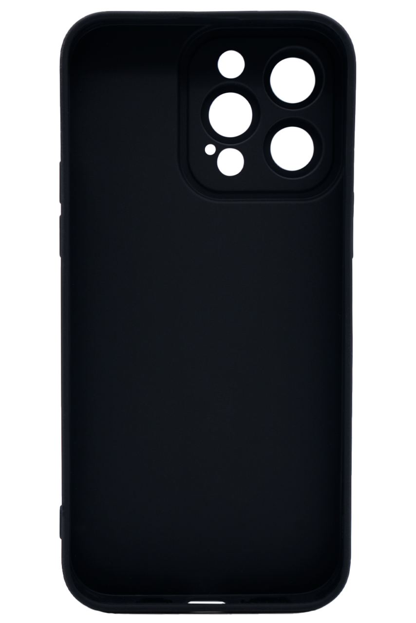 Силиконовый чехол для iPhone 14 Pro с 3D мишкой Черный