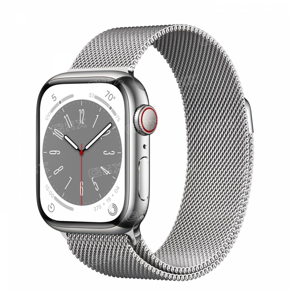 Часы Apple Watch Series 8 41mm Stainless Steel Case GPS+Cellular Milanese Loop Silver