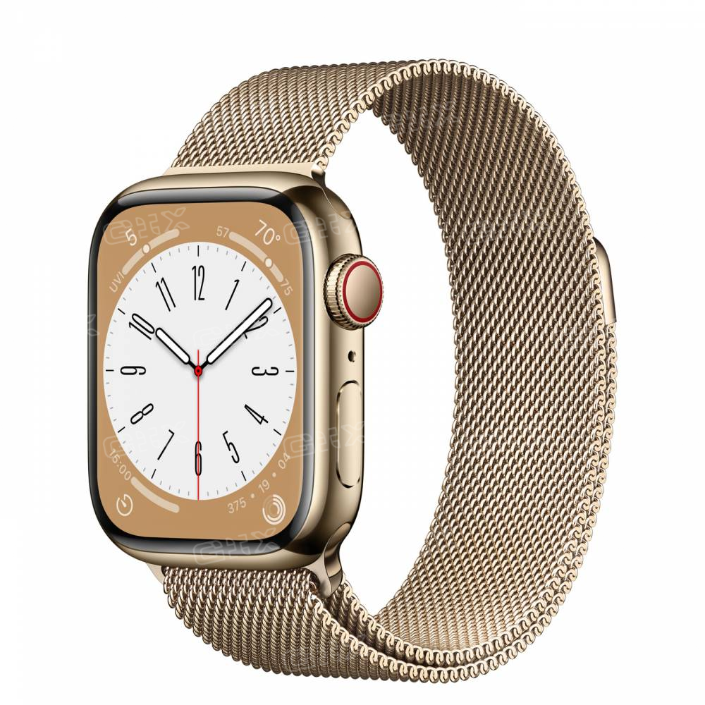 Часы Apple Watch Series 8 41mm Stainless Steel Case GPS+Cellular Milanese Loop Gold