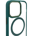 Чехол прозрачный с цветным бортиком MagSafe iPhone 14 Pro Зеленый 250_100_642410