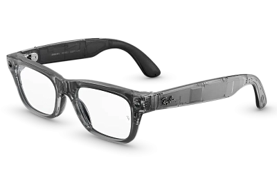 Умные очки Ray-Ban Blayzer Optics (Gen 2) - Matte Transparent Ice Grey/Clear - Size L (S54) RW7001 400_400_883736