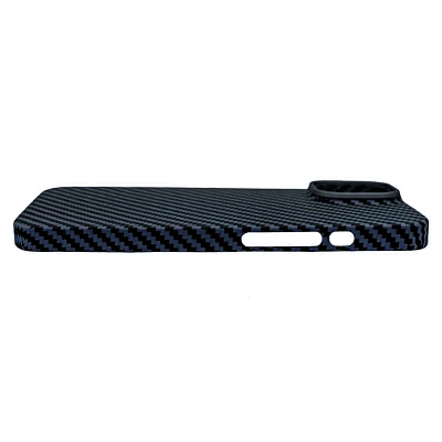 Карбоновый чехол для iPhone 14 WiWU Kevlar с Magsafe Синий 400_400_137610