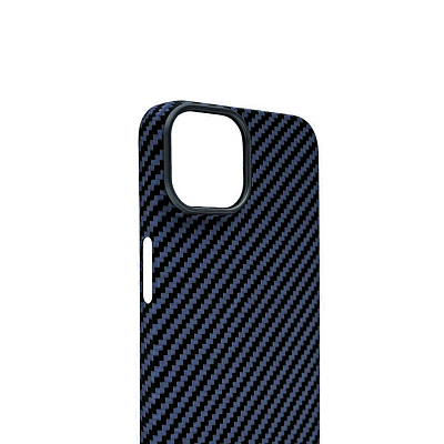 Карбоновый чехол для iPhone 14 KZDOO Kevlar Синий 400_400_119547