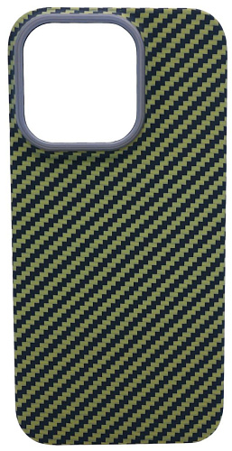 Карбоновый чехол для iPhone 14 Pro Max KZDOO Kevlar Зеленый 250_100_532240