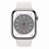 Часы Apple Watch Series 8 41mm Silver Stainless Steel Case Sport Band White M/ 100_100_640112