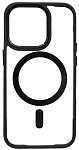 Чехол прозрачный с цветным бортиком MagSafe iPhone 14 Pro Max Черный 250_100_131908