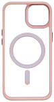 Чехол прозрачный с цветным бортиком MagSafe iPhone 14 Розовый 250_100_642453