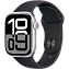 Часы Apple Watch Series 10 42mm Silver Aluminium Case GPS Sport Band Black M/L
