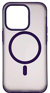 Чехол для iPhone 14 Pro Max Wlons с MagSafe прозрачный матовый с рамкой Фиолетовый 500_191_533909