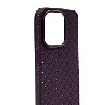 Плетеный Силиконовый чехол для iPhone 14 Pro Max Фиолетовый 250_100_121329