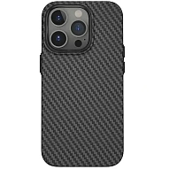 Карбоновый чехол для iPhone 14 Pro WiWU Kevlar с Magsafe Black 500_191_137599