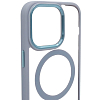 Чехол прозрачный с цветным бортиком MagSafe iPhone 14 Pro Max Голубой 100_100_135388