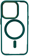 Чехол прозрачный с цветным бортиком MagSafe iPhone 14 Pro Max Зеленый 500_191_534987