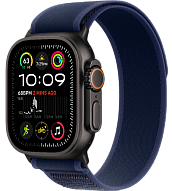 Часы Apple Watch Ultra 2 49mm Black Titanium Case GPS+Cellular Trail Loop Blue M/L 500_191_191329