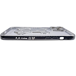 Чехол для iPhone 13 Pro Max прозрачный с 3D мишкой Серебристый 250_100_533436