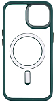 Чехол прозрачный с цветным бортиком MagSafe iPhone 14 Зеленый 250_100_642443