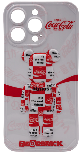 Чехол для iPhone 13 Pro мишка Coca Cola Белый 250_100_761826