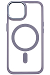 Чехол прозрачный с цветным бортиком MagSafe iPhone 14 Plus Голубой 250_100_125037