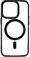 Чехол прозрачный с цветным бортиком MagSafe iPhone 14 Pro Черный 500_191_535045