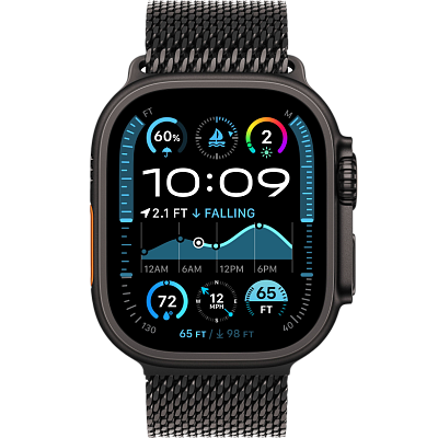 Часы Apple Watch Ultra 2 49mm Black Titanium Case GPS+Cellular Titanium Milanese Loop Black M 400_400_640666