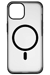 Чехол для iPhone 14 Wlons с MagSafe прозрачный матовый с рамкой Черный 250_100_124480