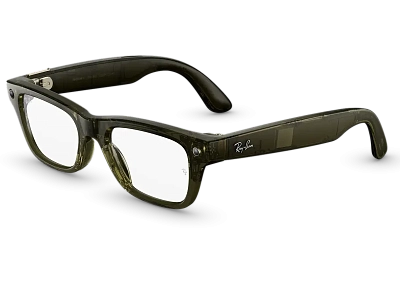 Умные очки Ray-Ban Blayzer Optics (Gen 2) - Shiny Transparent Dark Olive/Clear - Size L (S54) RW7001 400_400_883672