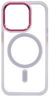 Чехол прозрачный с цветным бортиком MagSafe iPhone 14 Pro Max Прозрачный 500_191_642381