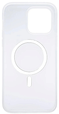 Чехол для iPhone 14 Pro Max Wlons с MagSafe прозрачный матовый с рамкой Белый 400_400_135513