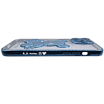 Чехол для iPhone 14 Pro прозрачный с 3D мишкой Голубой 250_100_534094