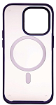 Чехол для iPhone 14 Pro Max Wlons с MagSafe прозрачный матовый с рамкой Фиолетовый 250_100_132120