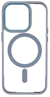Чехол прозрачный с цветным бортиком MagSafe iPhone 14 Pro Голубой 500_191_535016