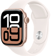 Часы Apple Watch Series 10 46mm Rose Gold Aluminium Case GPS Sport Band Light Blush M/L 500_191_191497