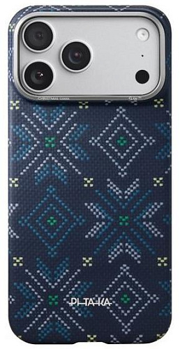 Чехол для iPhone 17 Pro Pitaka Threads of Winter PitaTap Ultra Slim Case - Navy 250_100_604677