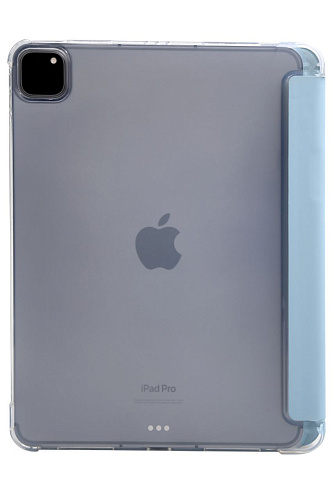 Прозрачный чехол-книжка для iPad Pro 12.9 с тройным загибом Голубой 250_100_121714