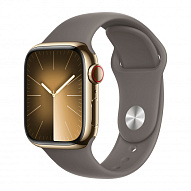 Часы Apple Watch Series 9 45mm Gold Stainless Steel Case Sport Band Clay S/M 500_191_117798