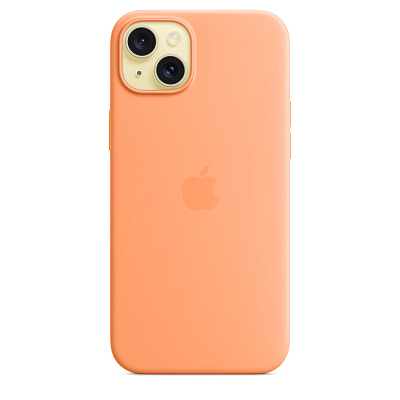Чехол Apple iPhone 15 Silicone Case with MagSafe - Orange Sorbet 400_400_641768