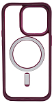 Чехол прозрачный с цветным бортиком MagSafe iPhone 14 Pro Max Бордовый 250_100_642363