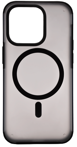 Чехол для iPhone 14 Pro Max Wlons с MagSafe прозрачный матовый с рамкой Черный 250_100_761844