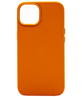 Чехол для iPhone 14 Plus кожаный с MagSafe Оранжевый 500_191_123946