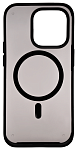 Чехол для iPhone 14 Pro Wlons с MagSafe прозрачный матовый с рамкой Черный 250_100_135479